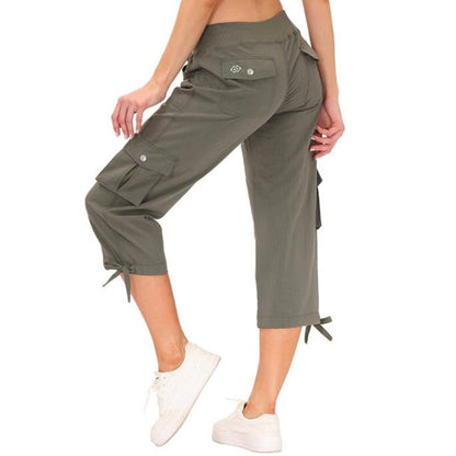 High-Rise Quick-Dry Capri Pants