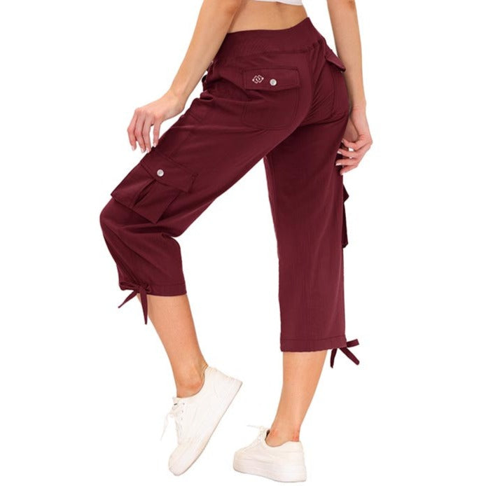 High-Rise Quick-Dry Capri Pants