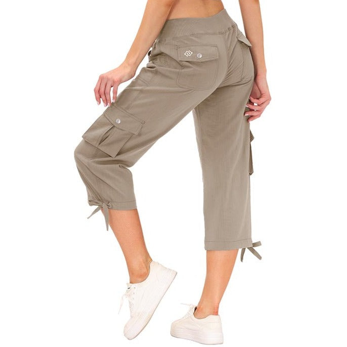 High-Rise Quick-Dry Capri Pants