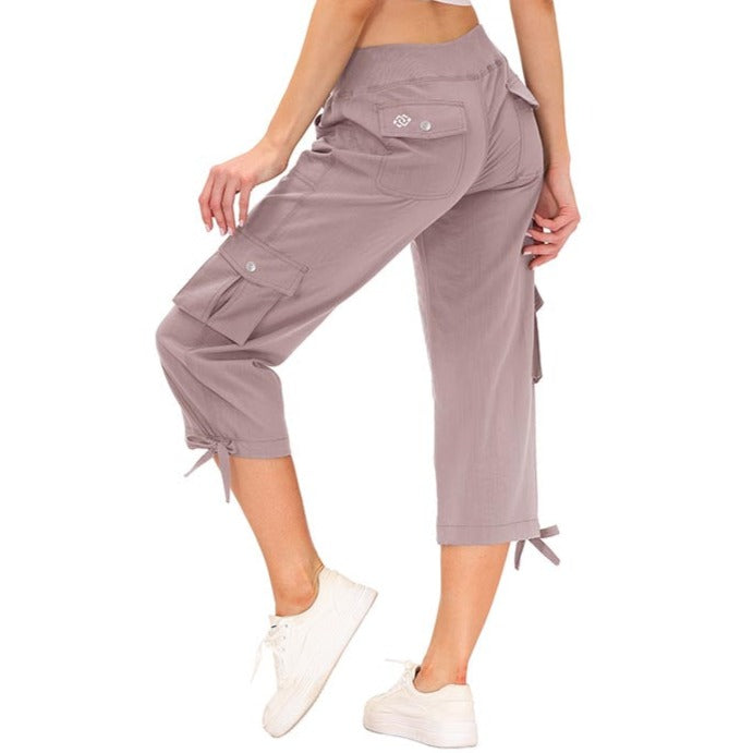 High-Rise Quick-Dry Capri Pants