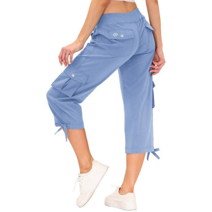 High-Rise Quick-Dry Capri Pants