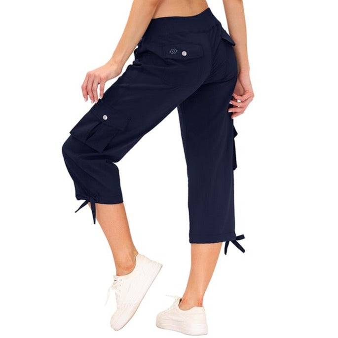 High-Rise Quick-Dry Capri Pants