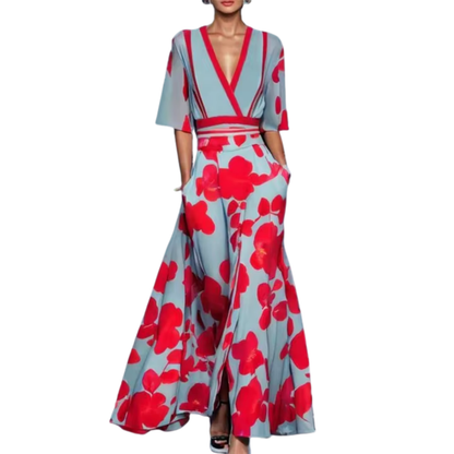 Freya Summer Floral Wrap Midi Dress