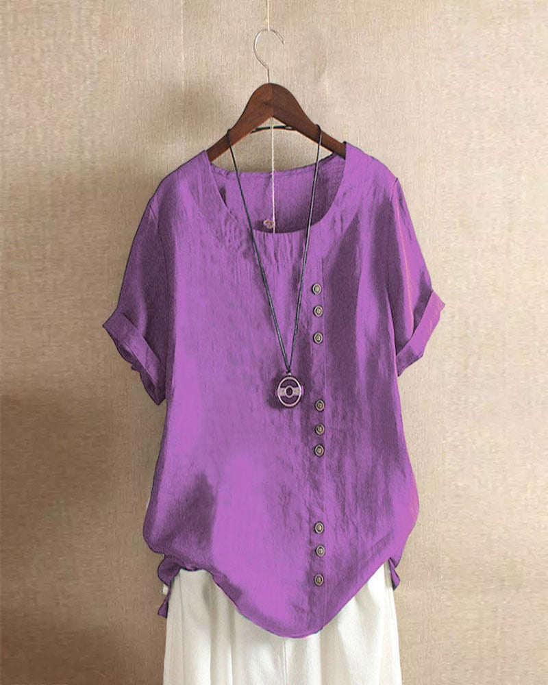 Harper Breezy Button-Front Summer Blouse