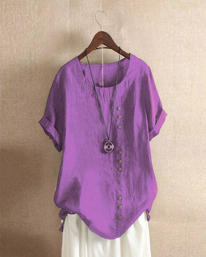 Harper Breezy Button-Front Summer Blouse