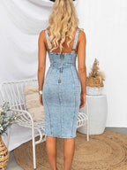 Melody Indigo A-Line Midi Dress