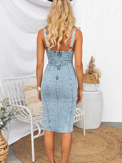 Melody Indigo A-Line Midi Dress