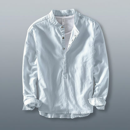 Arturo Linen Mandarin Shirt