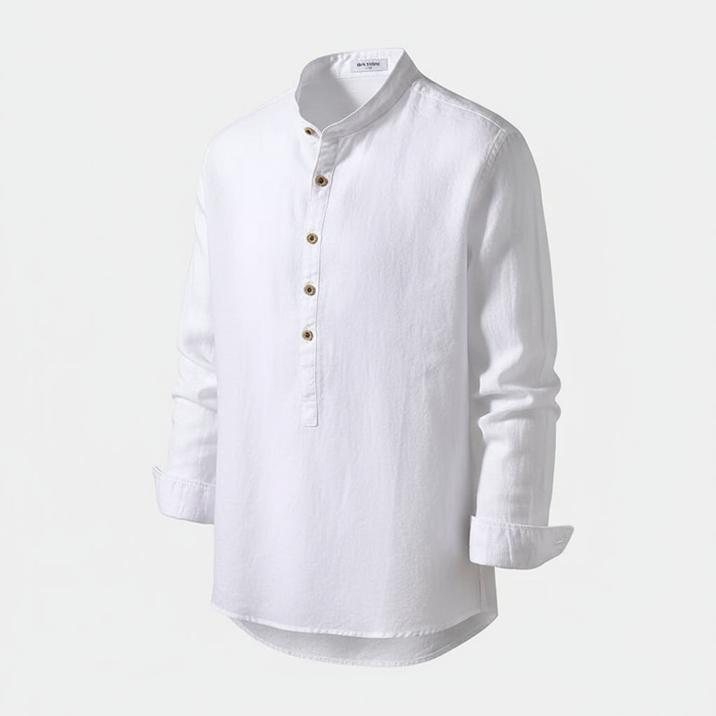 Arturo Linen Mandarin Shirt