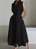 Isabella White Cotton Midi Dress