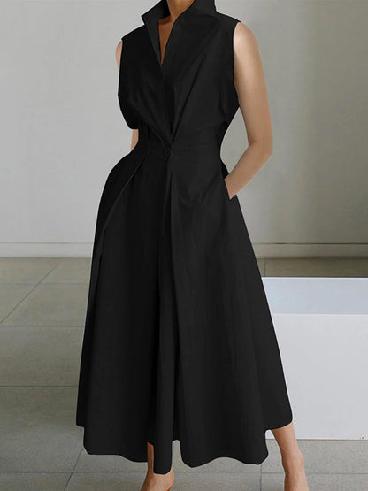 Isabella White Cotton Midi Dress