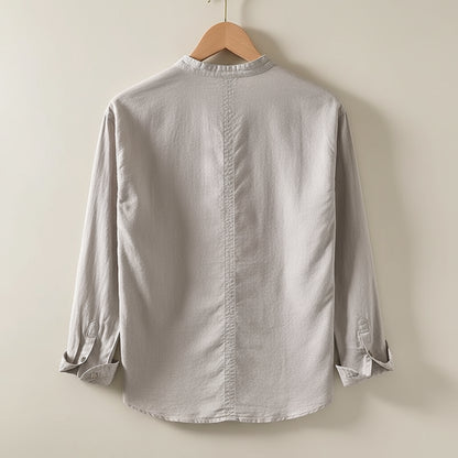 Arturo Linen Mandarin Shirt