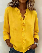 Riley Chic V-Neck Long Sleeve Blouse