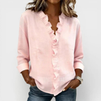 Riley Chic V-Neck Long Sleeve Blouse