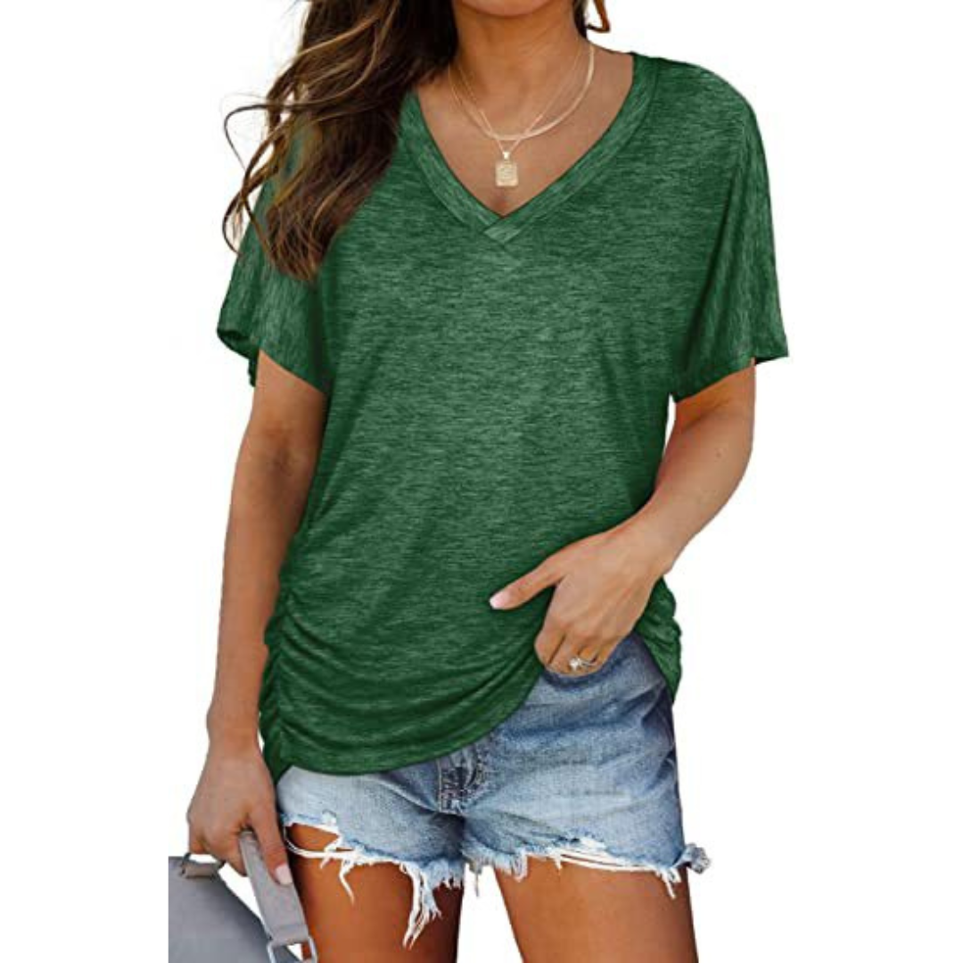 Ruby Relaxed V-Neck Blouse