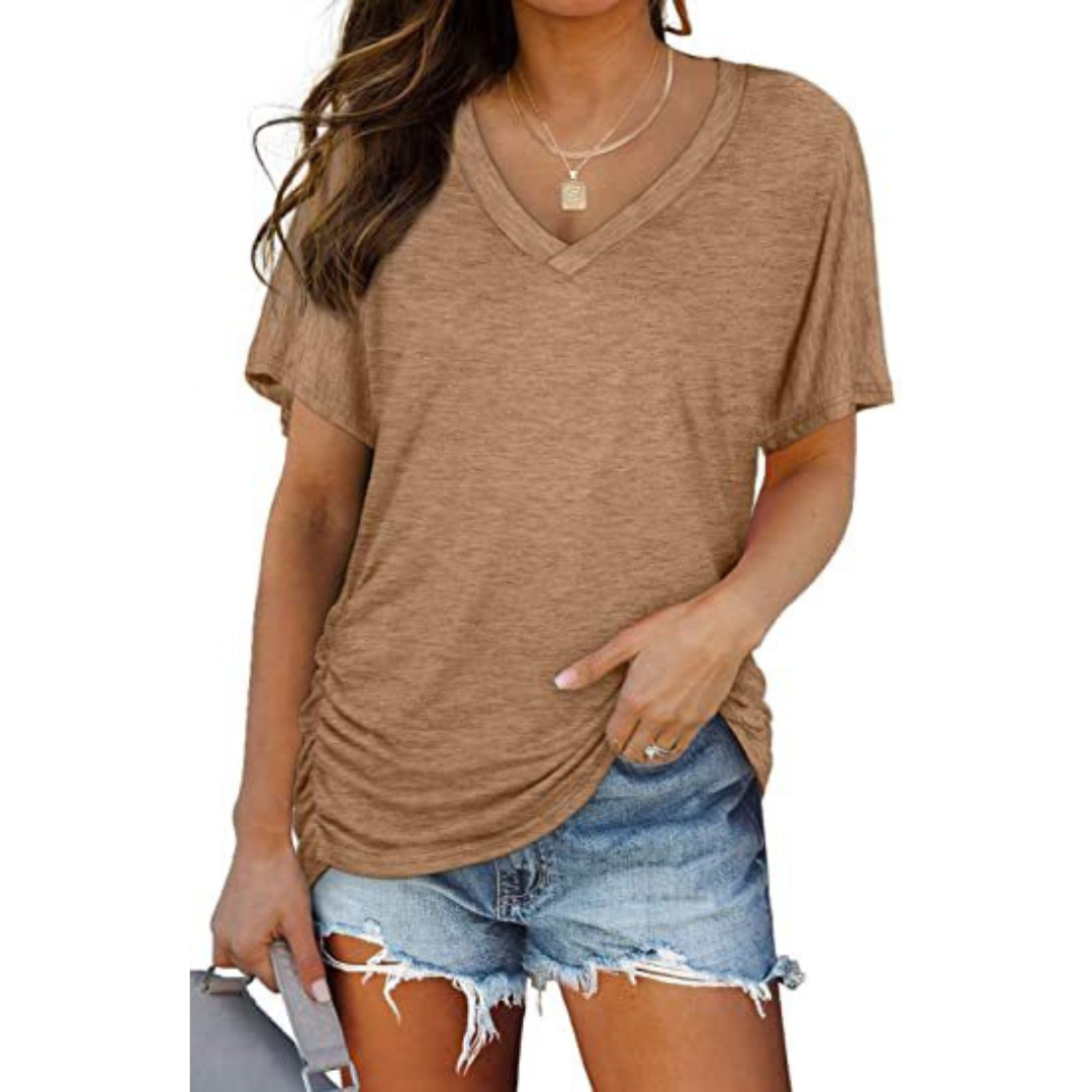 Ruby Relaxed V-Neck Blouse