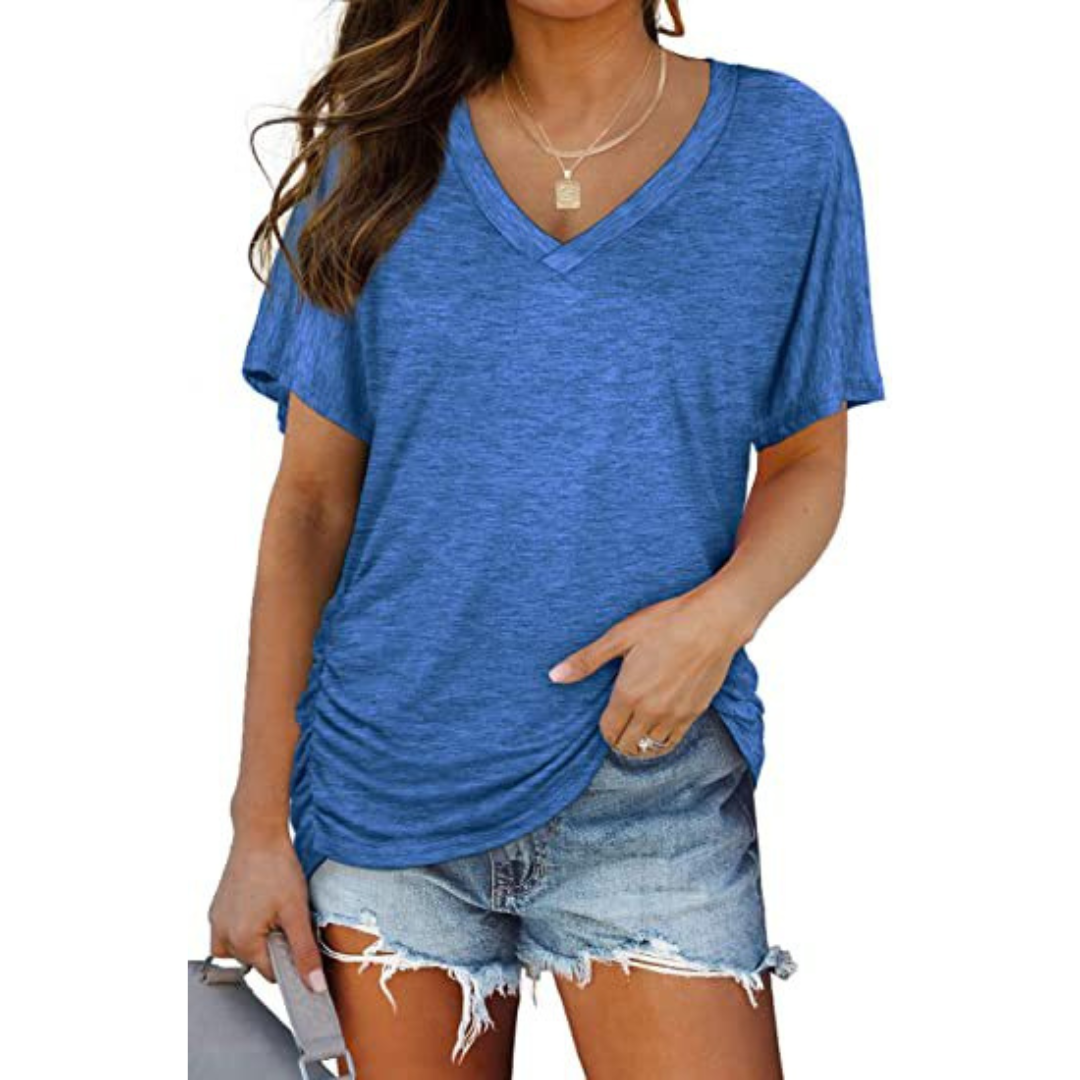 Ruby Relaxed V-Neck Blouse