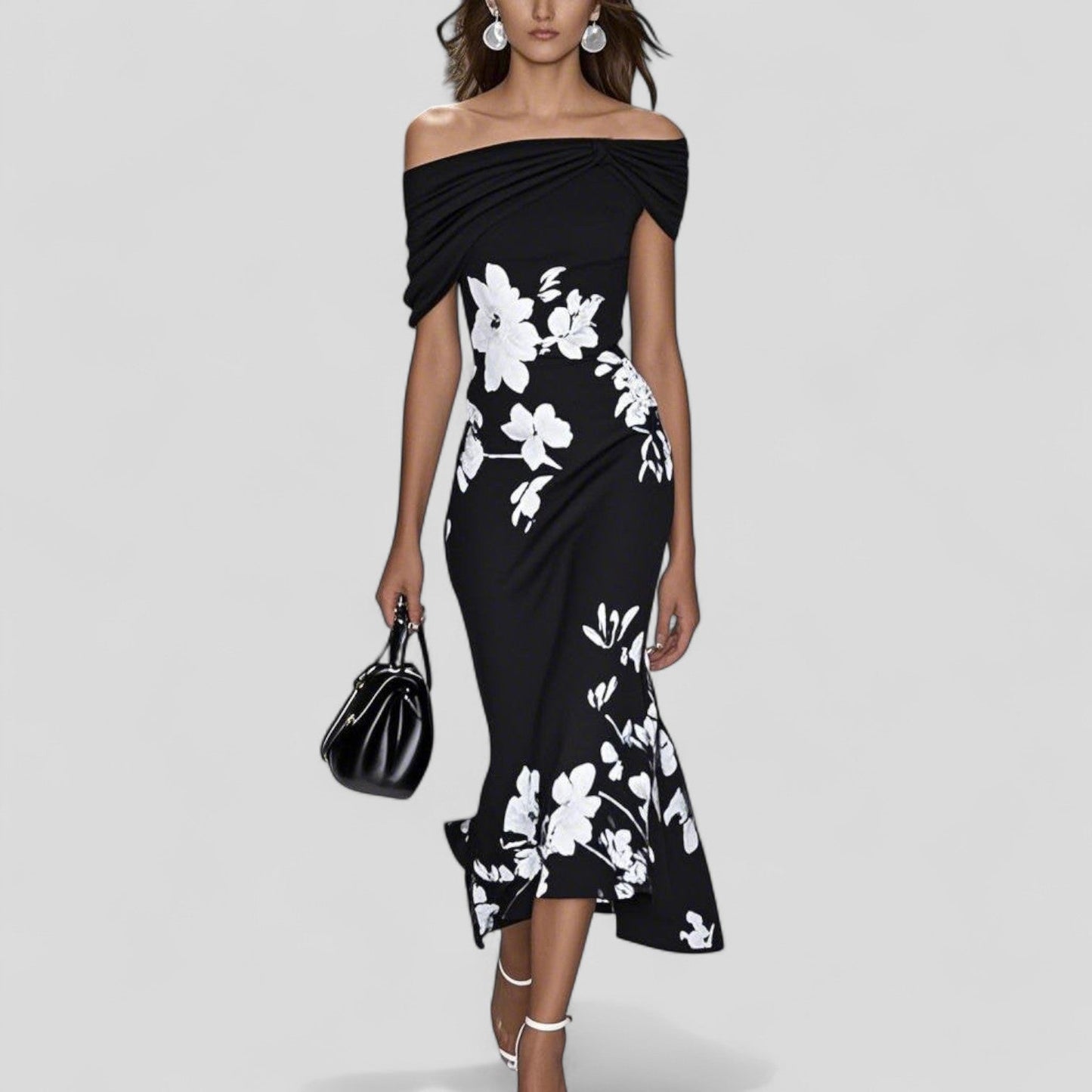 Lunessa Elegant Midi Dress for Women