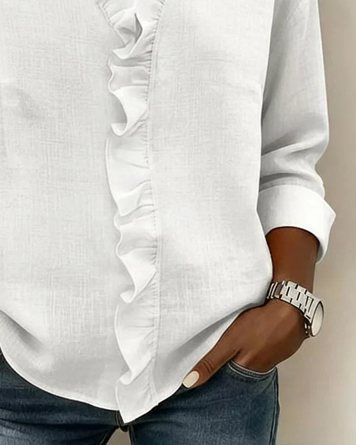 Riley Chic V-Neck Long Sleeve Blouse