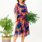 Juliette Chiffon Wrap Midi Cocktail Dress