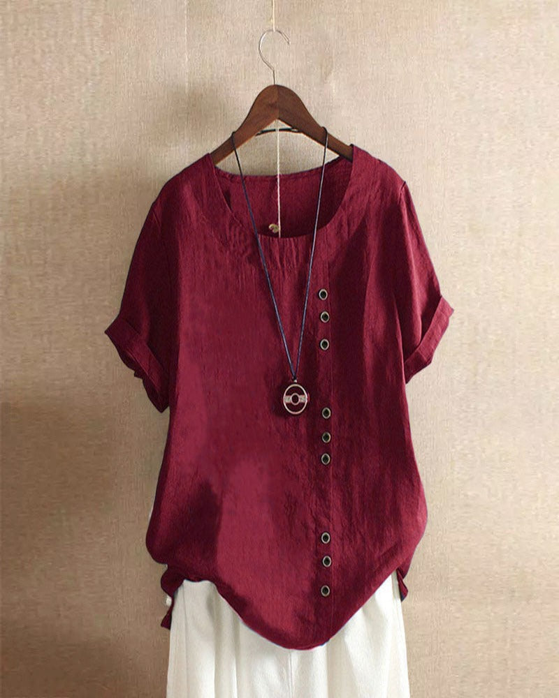 Harper Breezy Button-Front Summer Blouse