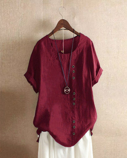 Harper Breezy Button-Front Summer Blouse