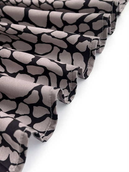 Colette Snakeskin Print Button-Up Blouse