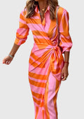 Fiona Printed Wrap Midi Dress