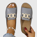 Fiora Cushioned Buckle Slide Sandals