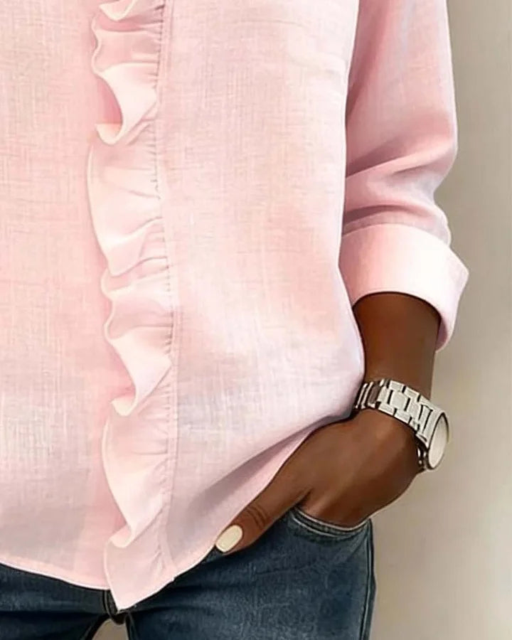 Riley Chic V-Neck Long Sleeve Blouse
