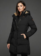 Ivana Long Quilted Hooded Jacket