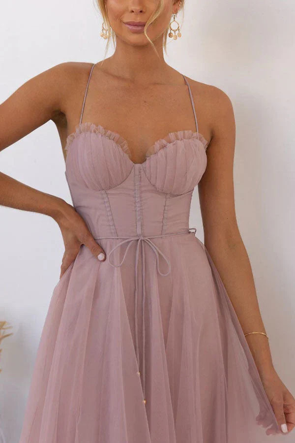 Lauren Elegant Satin Maxi Dress