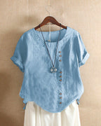 Harper Breezy Button-Front Summer Blouse