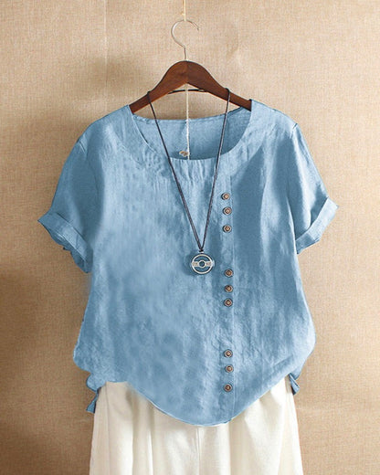 Harper Breezy Button-Front Summer Blouse
