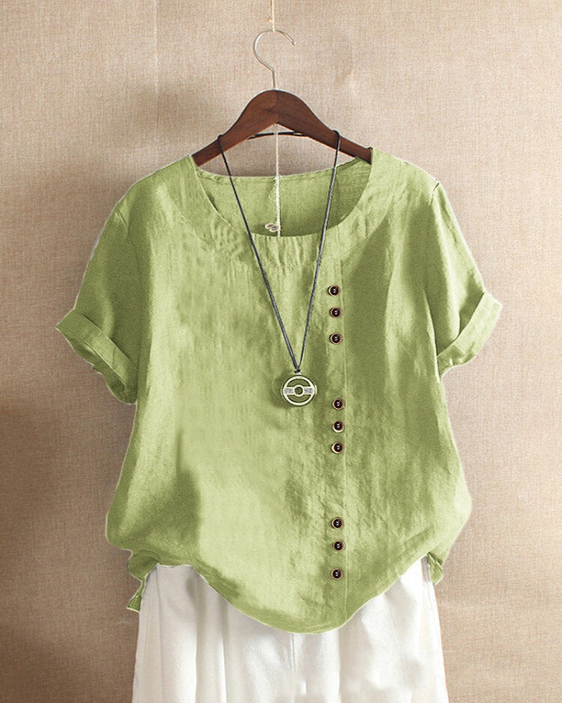 Harper Breezy Button-Front Summer Blouse