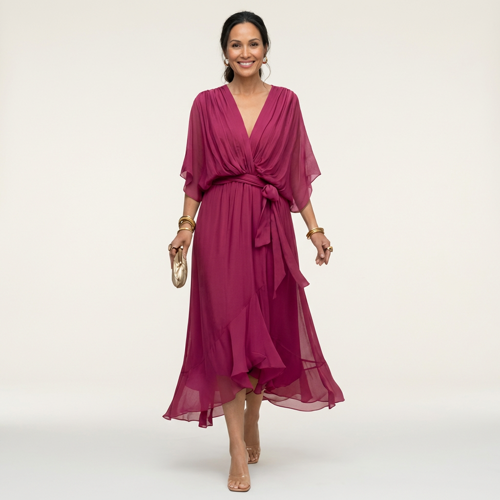 Giselle Elegant V-Neck Dress