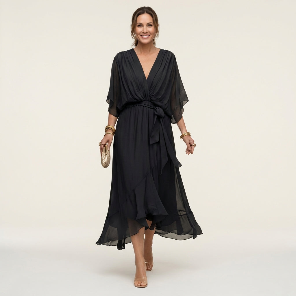 Giselle Elegant V-Neck Dress