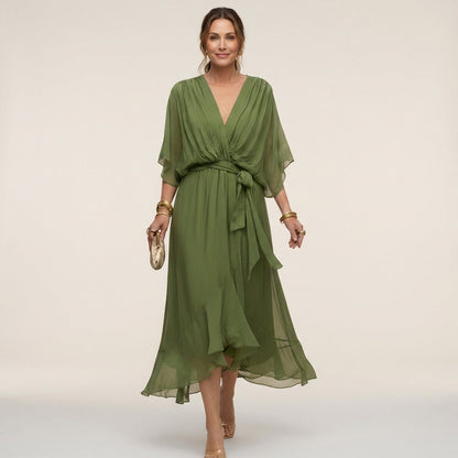 Giselle Elegant V-Neck Dress