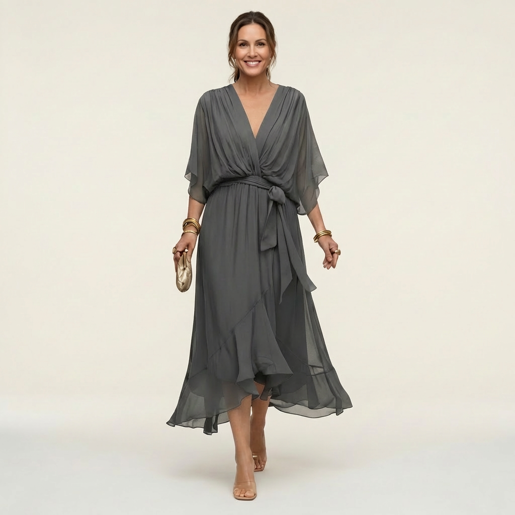 Giselle Elegant V-Neck Dress