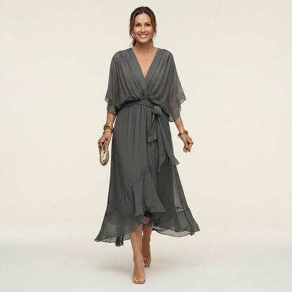Giselle Elegant V-Neck Dress