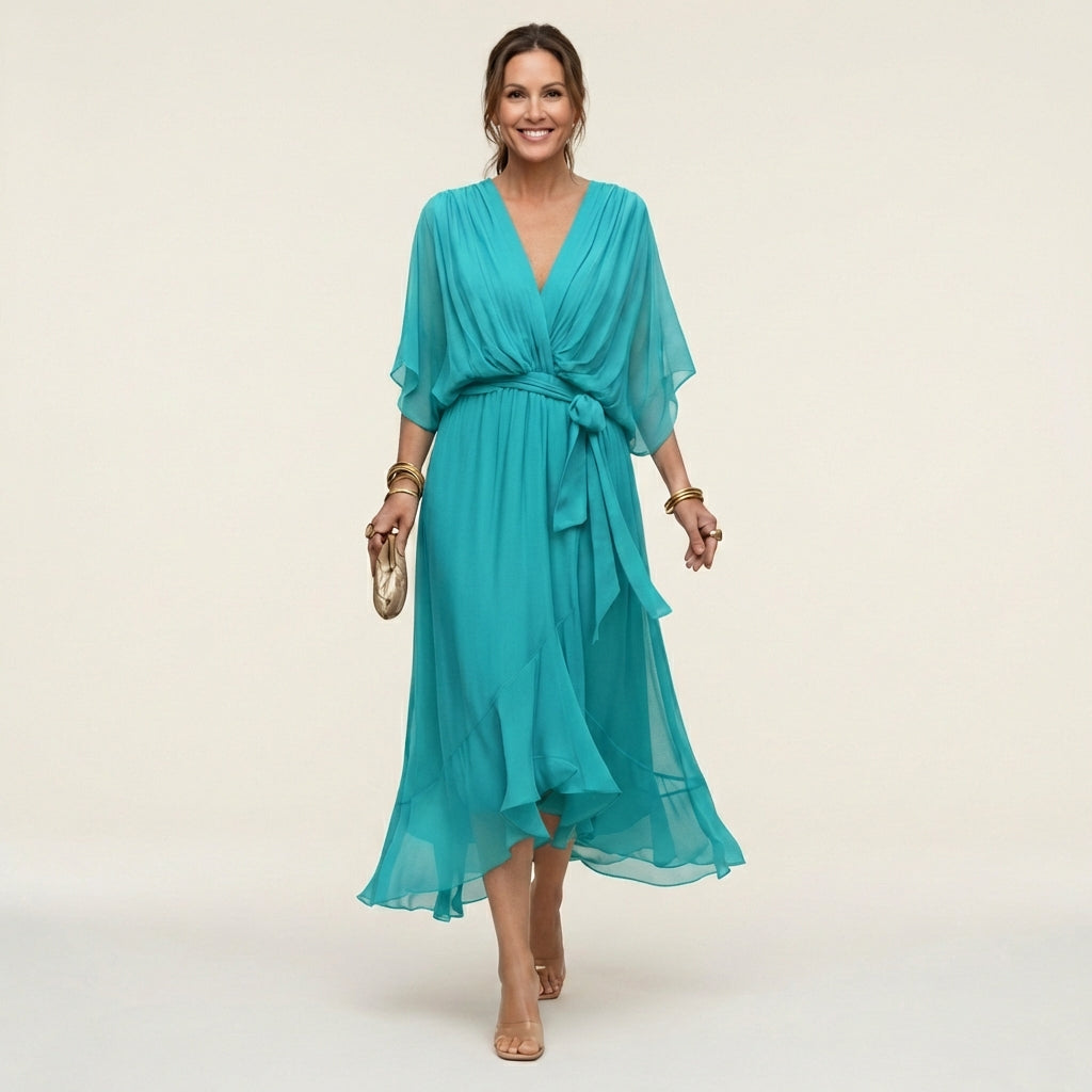 Giselle Elegant V-Neck Dress