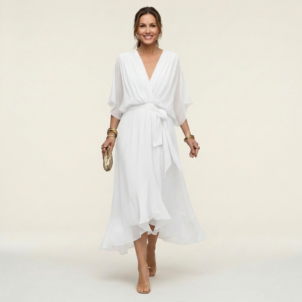 Giselle Elegant V-Neck Dress