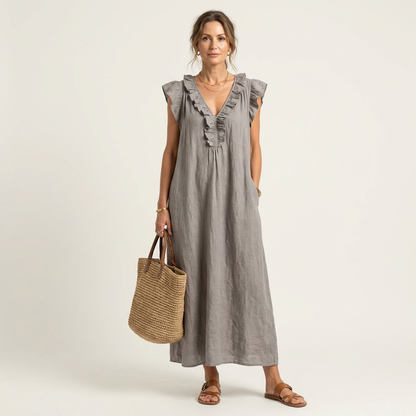 Rosalie Elegant Ruffle Maxi Dress