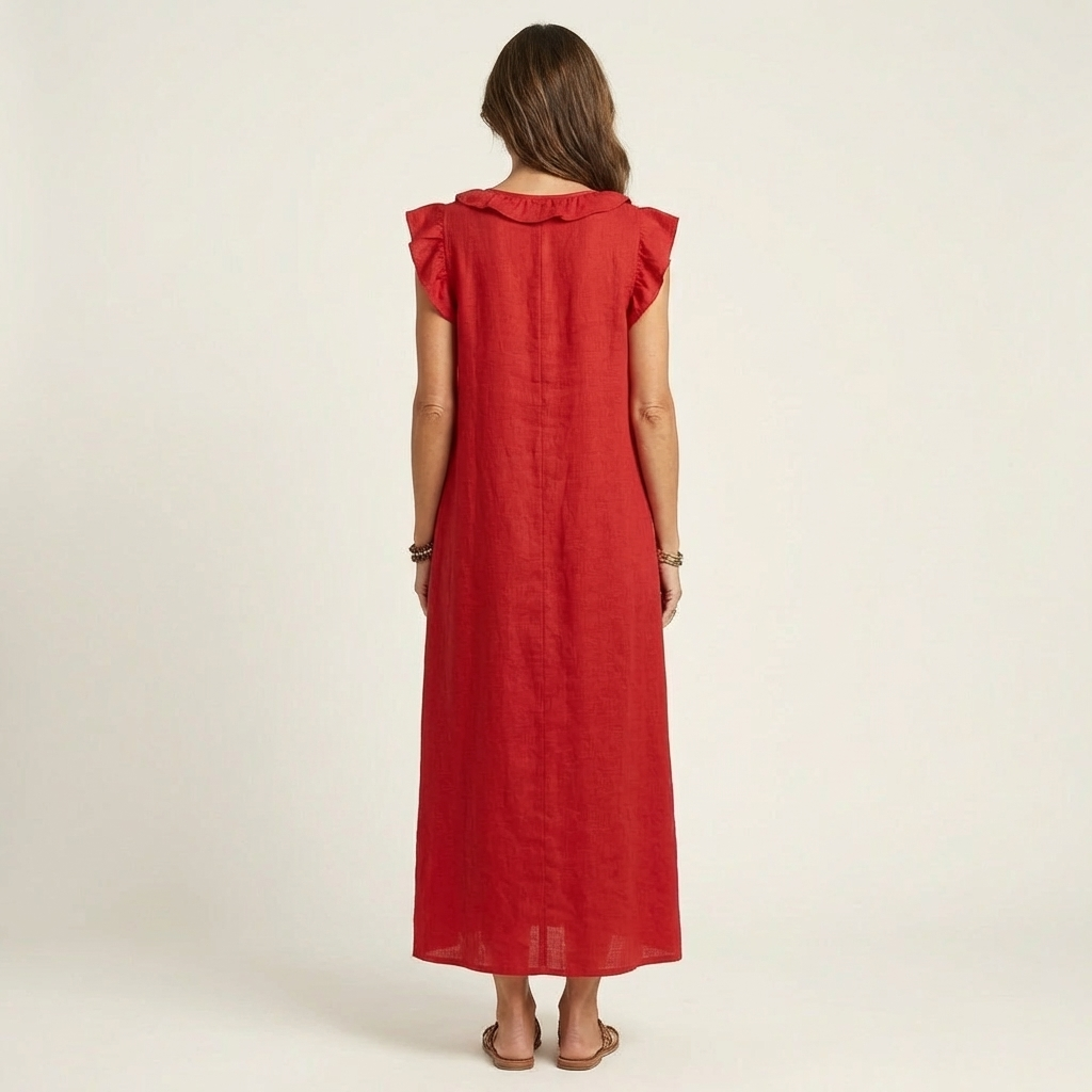 Rosalie Elegant Ruffle Maxi Dress