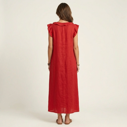 Rosalie Elegant Ruffle Maxi Dress