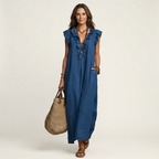 Rosalie Elegant Ruffle Maxi Dress