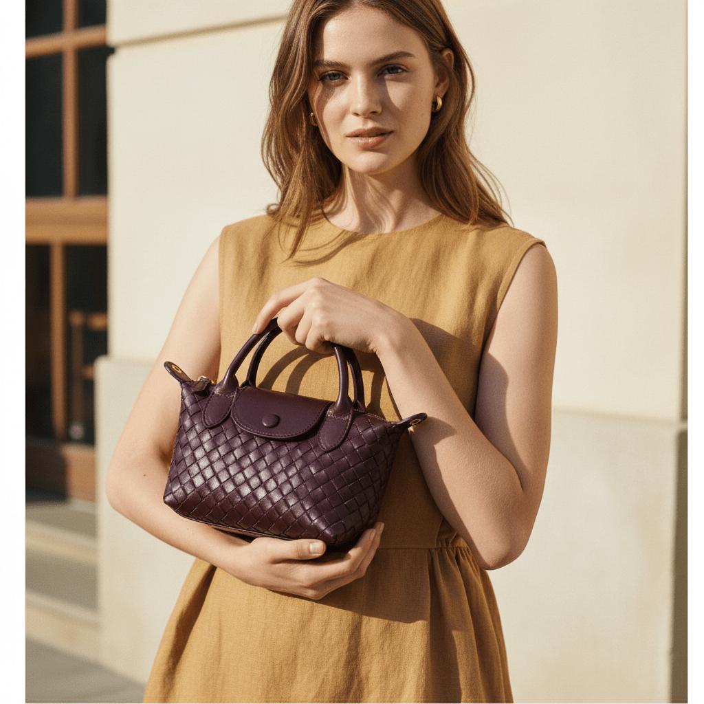 Kenia Woven mini crossbody bag