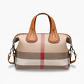 Leona Classic Plaid Vegan Leather Tote Bag