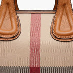Leona Classic Plaid Vegan Leather Tote Bag