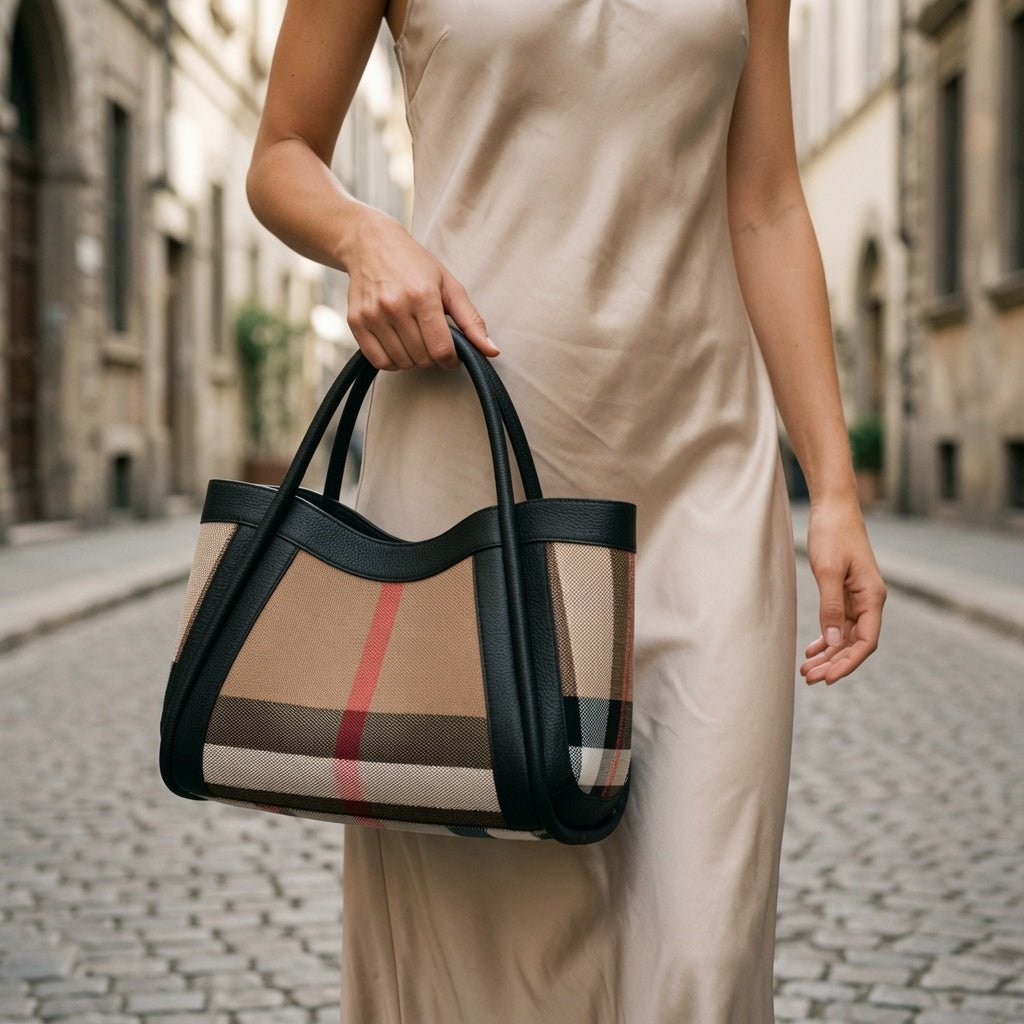 Livina Canvas Leather Tote Bag